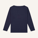 Custom 100% Cotton Breton Boat Neck Tee Long Sleeve